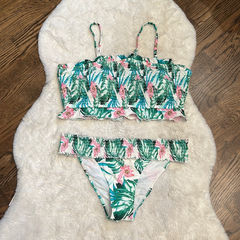 Floral Bandeau Bikini Set